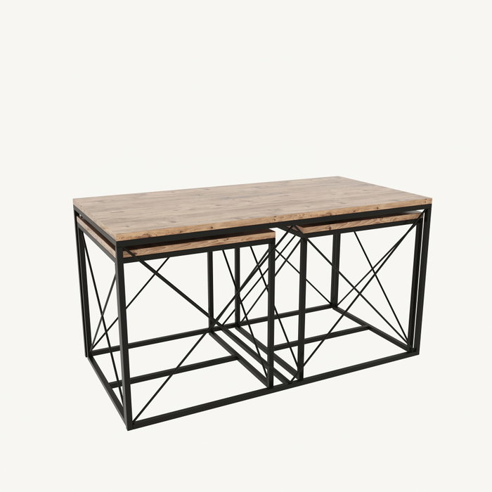 Hanah Home Defne - Atlantic Pine Juego de Mesa de Centro